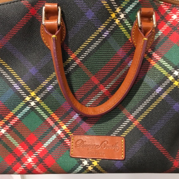 Dooney & Bourke Tartan Plaid Domed Satchel - Picture 2 of 16